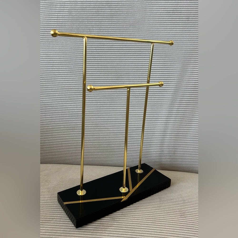 Chic Gold Jewelry Holder with Black Base - Picture 5 of 5